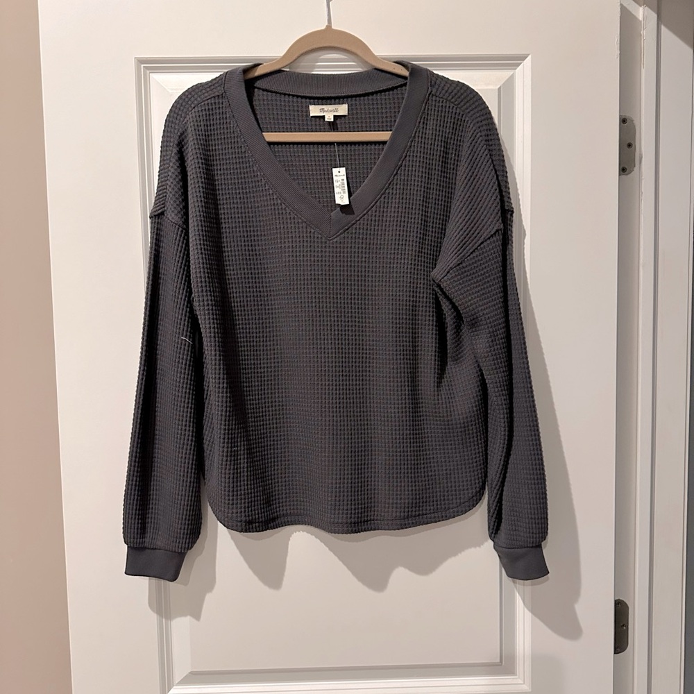 Madewell waffle knit top Medium